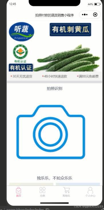 基于拍照付款功能的微信小程序蔬菜銷售系統(tǒng) 技術(shù)開(kāi)發(fā)與銷售解析